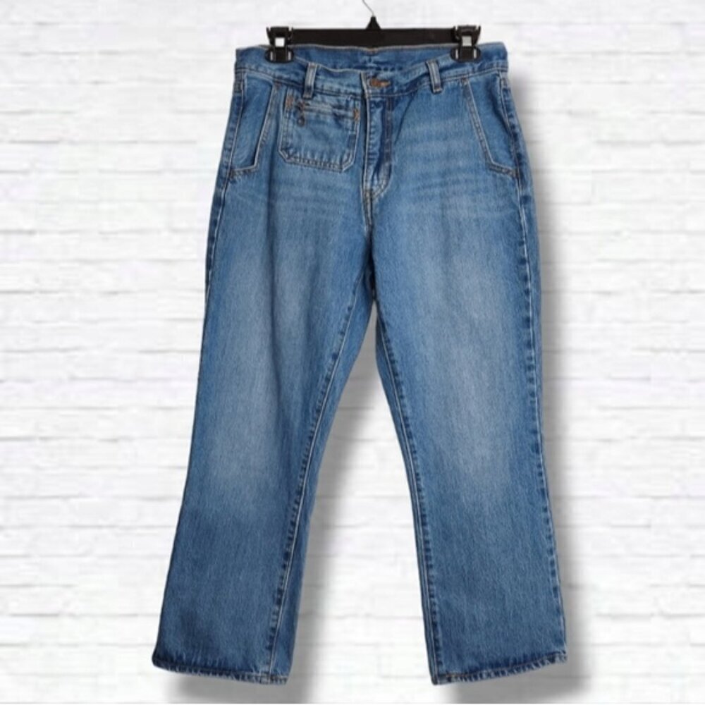 Levi's Orange Tab High-rise Blue Wash Ankle Length Jeans Size 30 x 25L